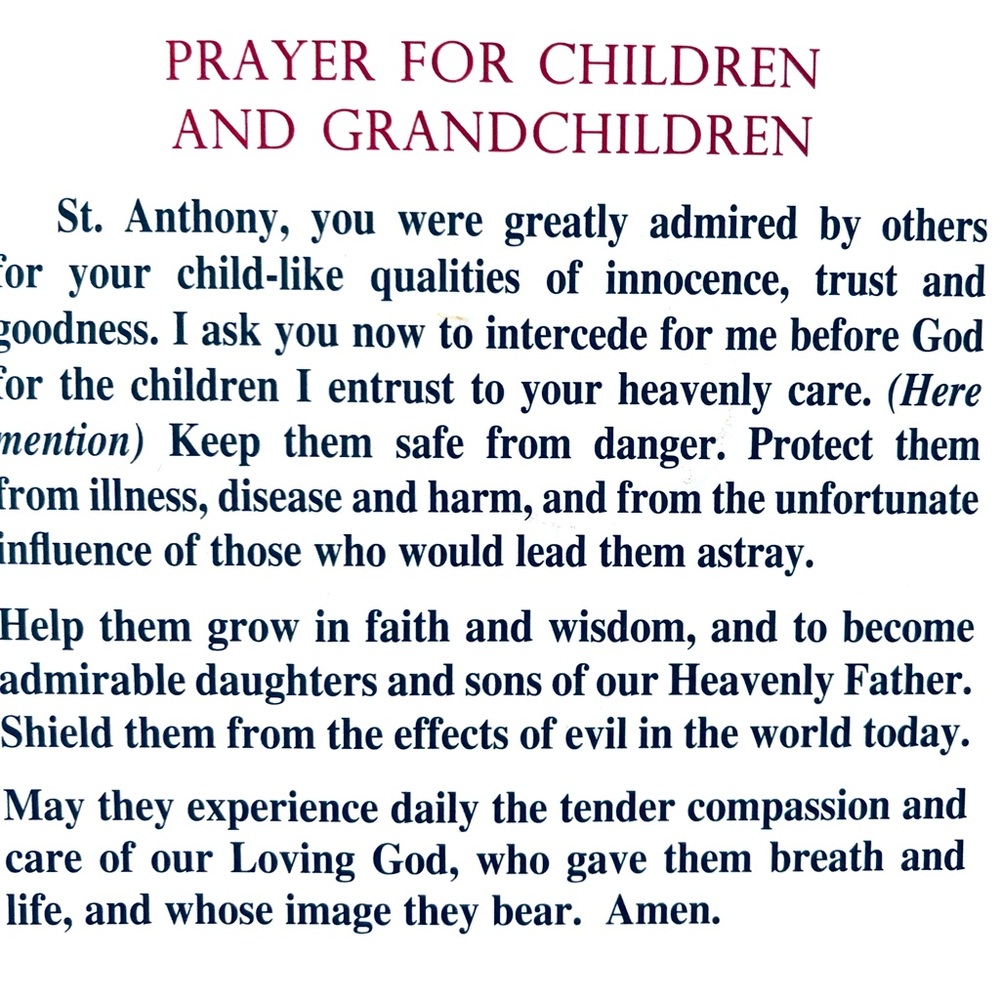 Blessed Saint Anthony relic keychain set and prayer card.Silvertone double sided - Picture 10 of 11